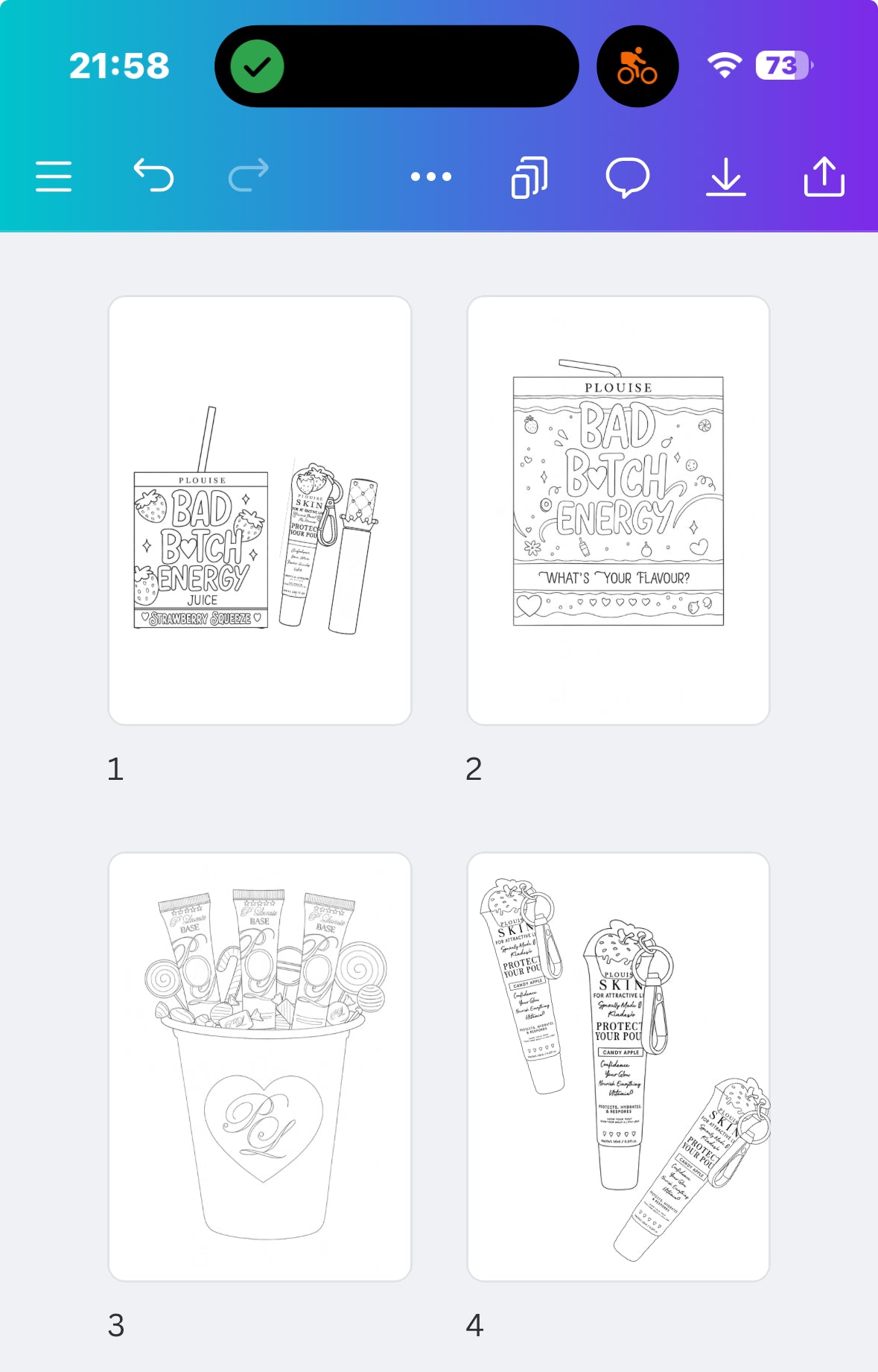 P Louise files for colouring books with front cover