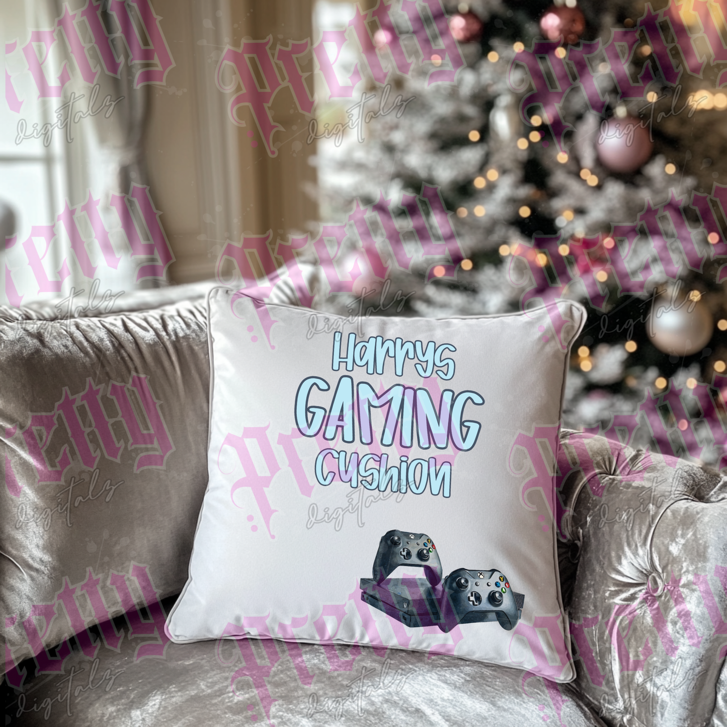 Bundle of six cushion digital designs space to add names