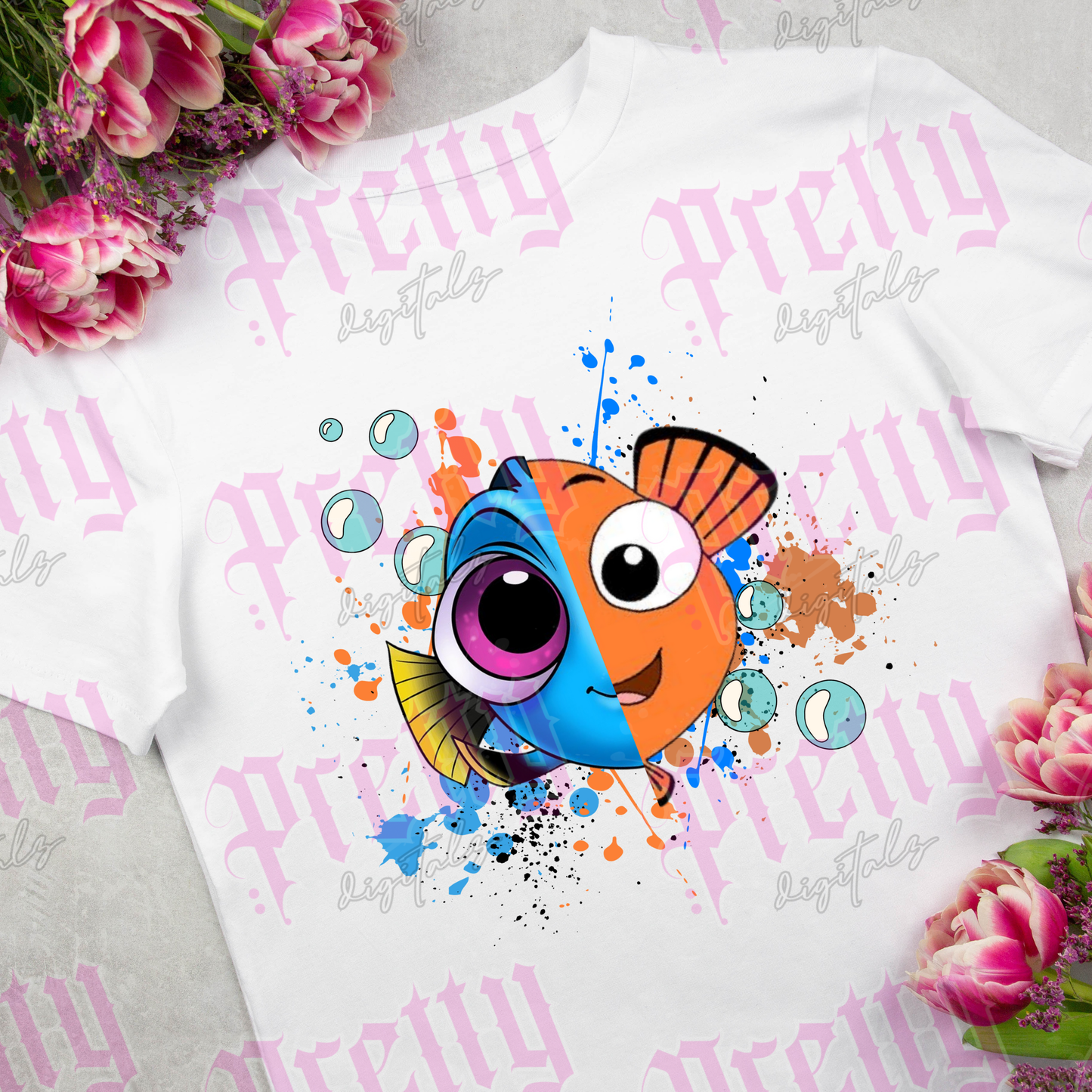 Half and half character heads png digital download