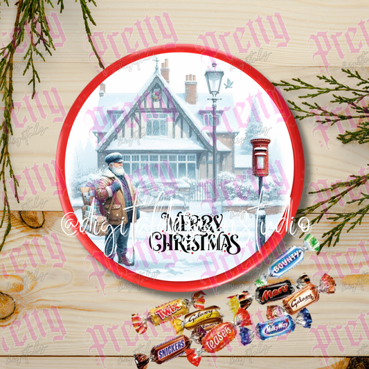 12 Chocolate Tub Lid Designs | Christmas Chocolate Tub Covers | Digital Download Printable