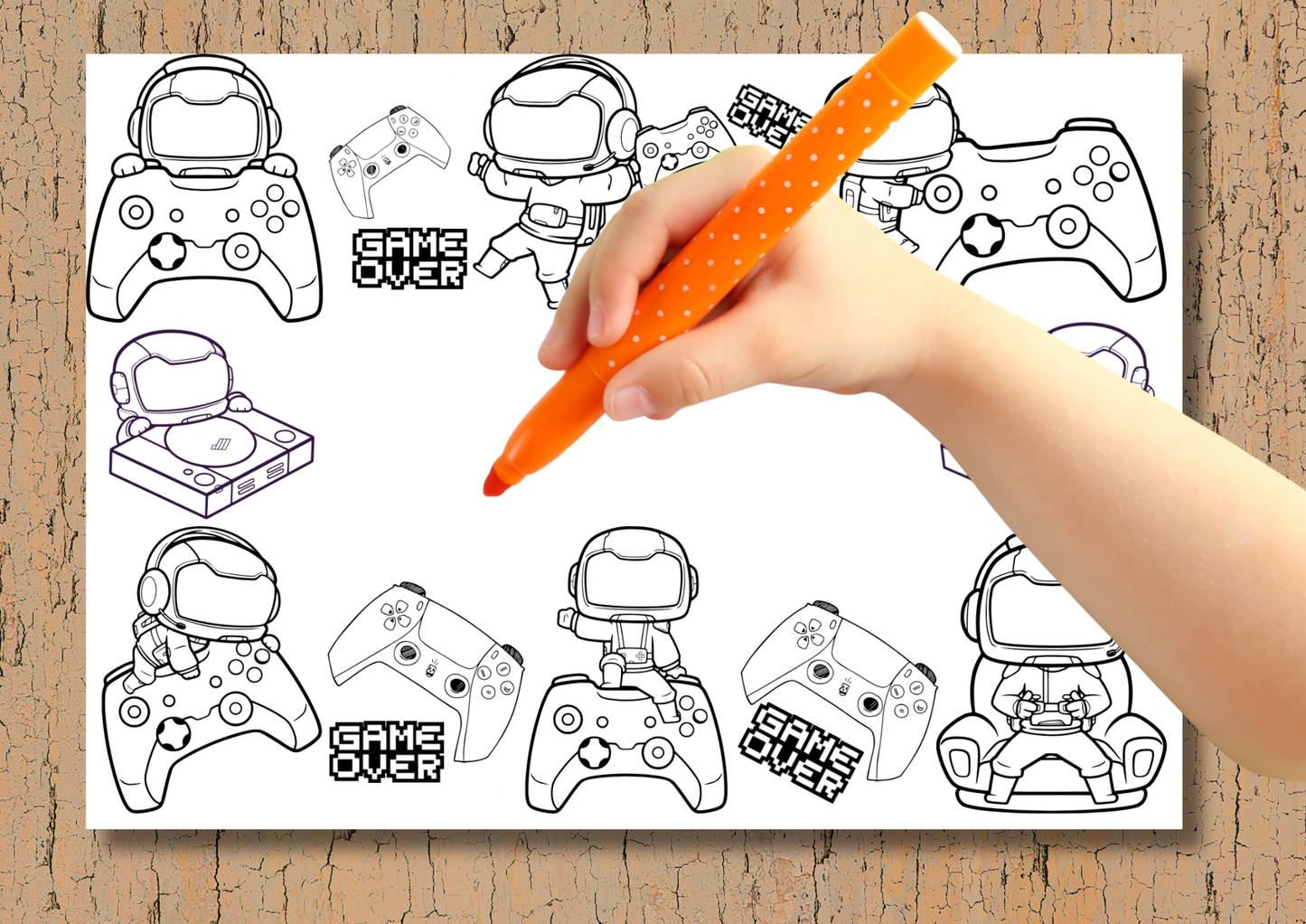 Gaming placemats set of three