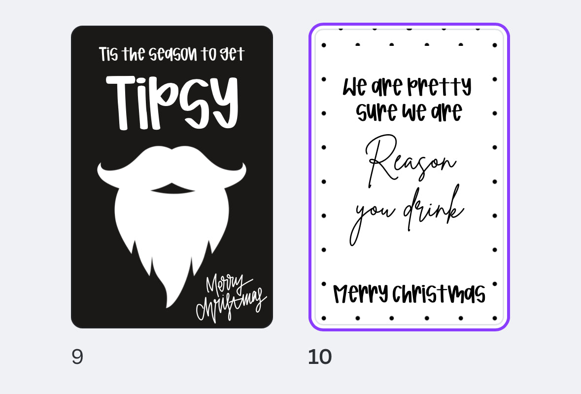 Ten thermal wine labels Christmas addition