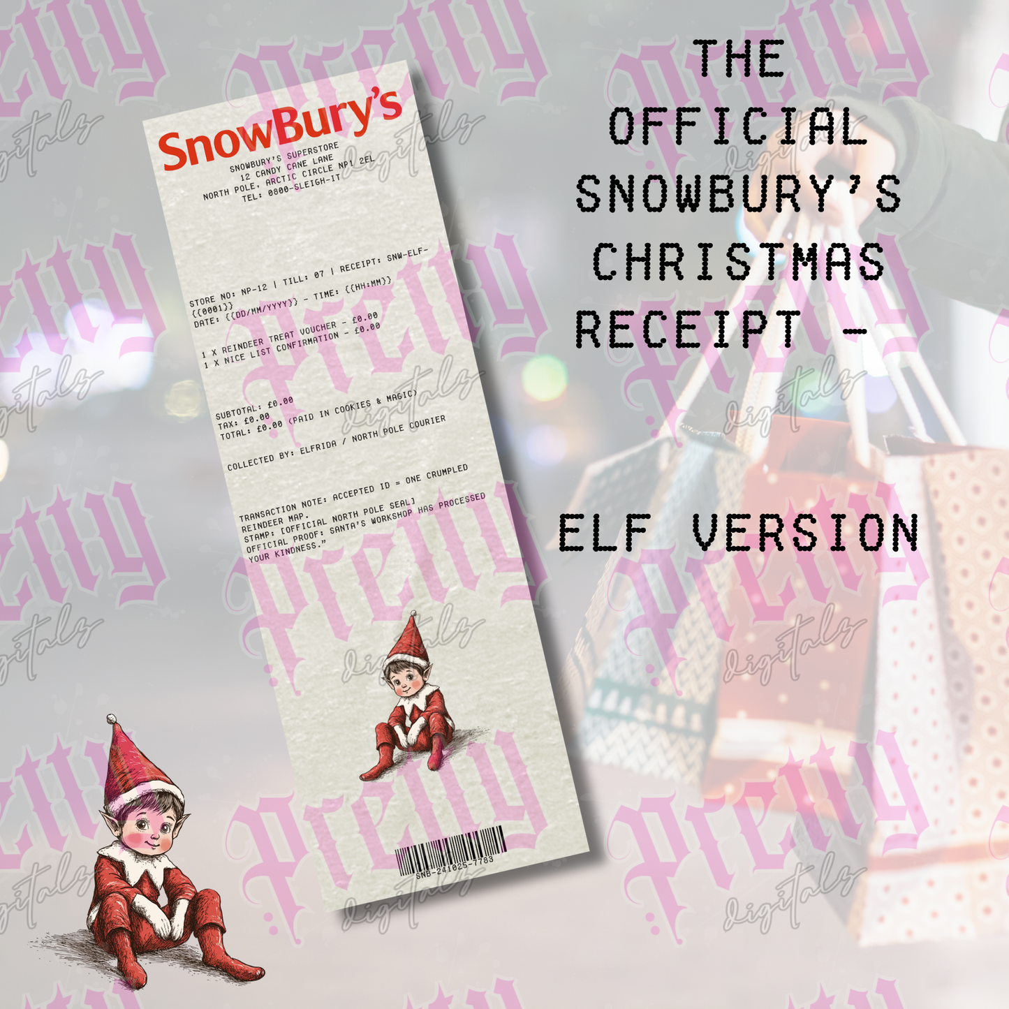 Official Elf Receipt Printable — Snowburys-style North Pole Receipt