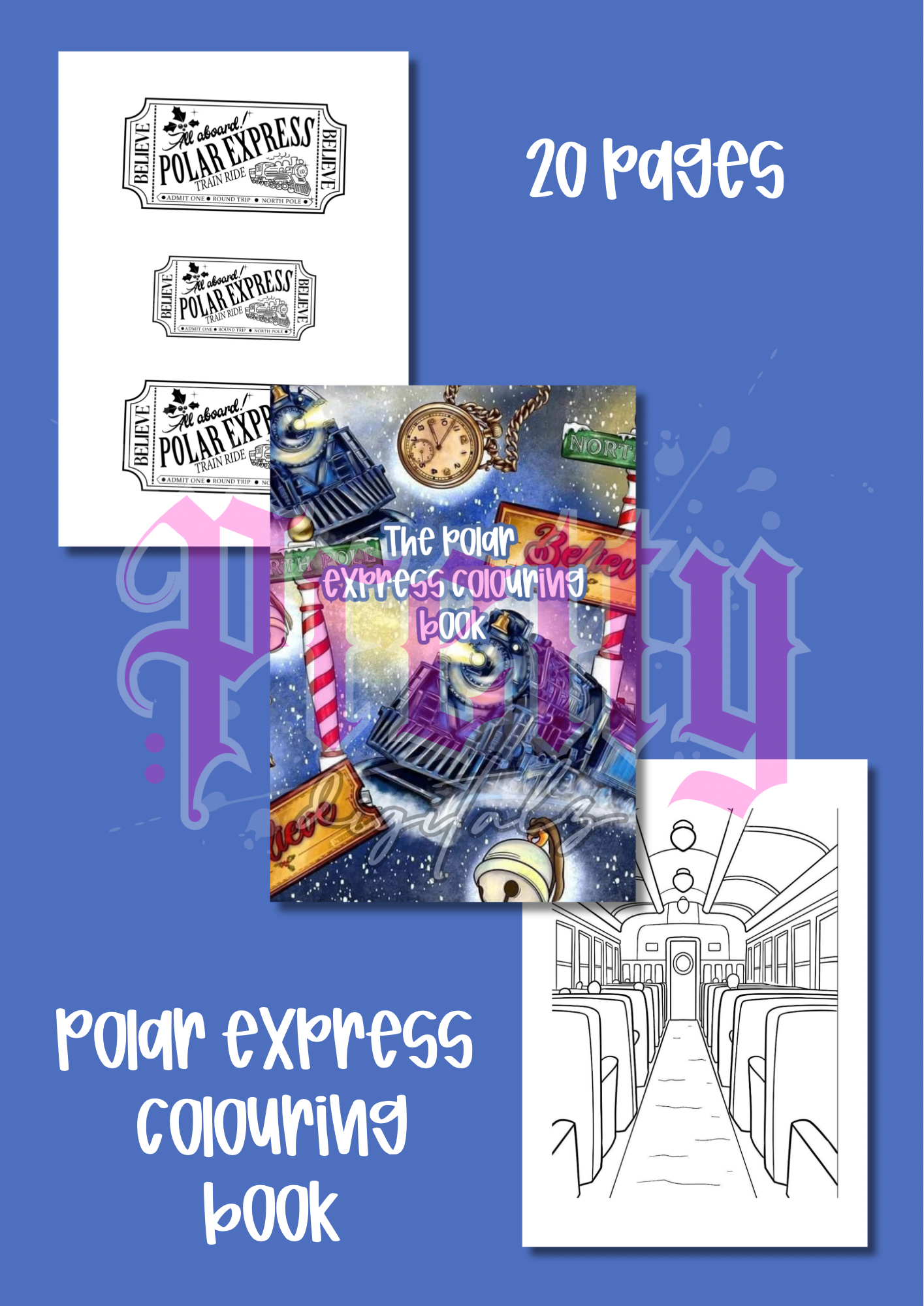Polar express colouring book
