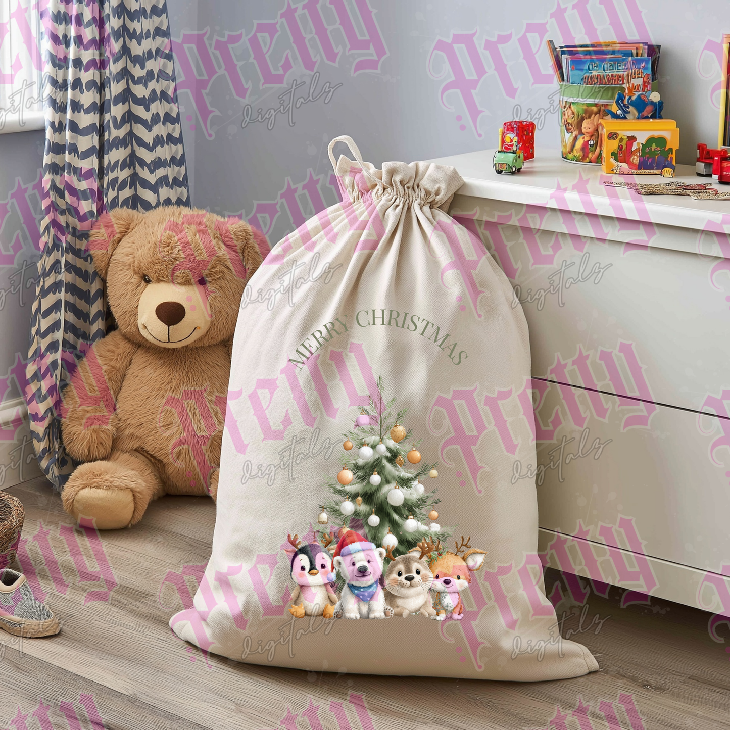 Merry Christmas sack designs bundle png