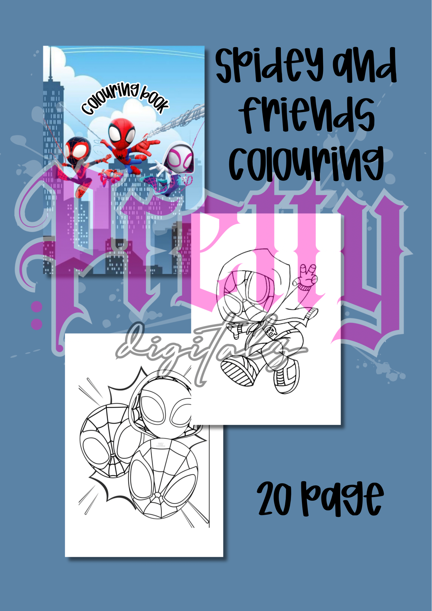 Spidey&friends colouring