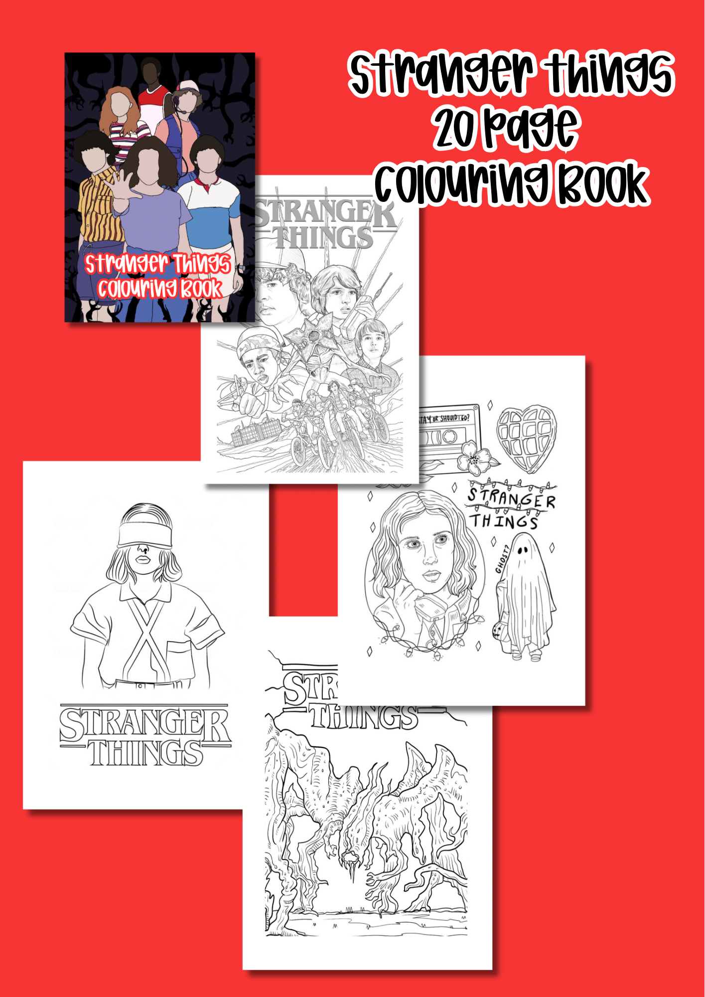 Stranger things colouring book