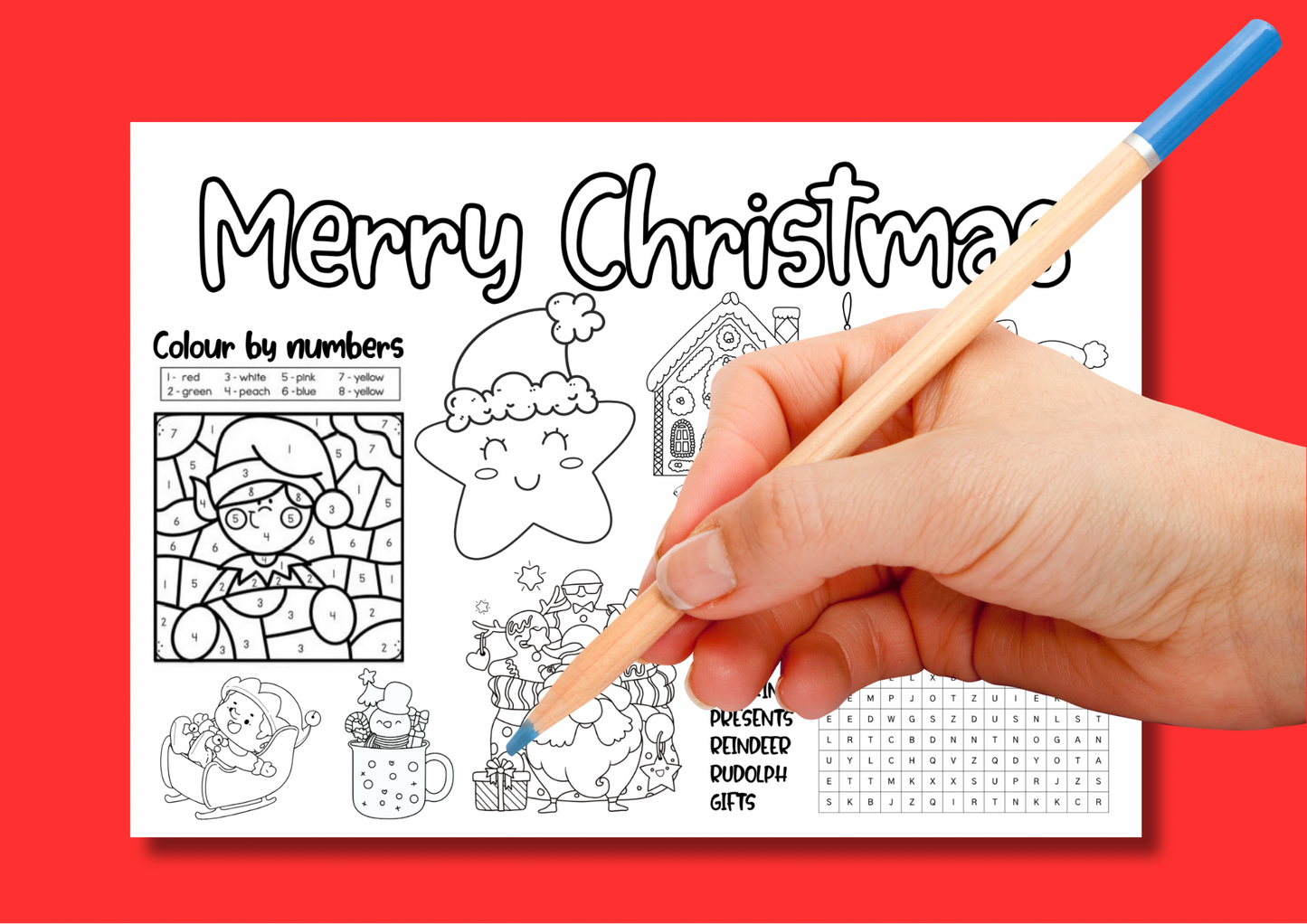 Christmas placemats digital design