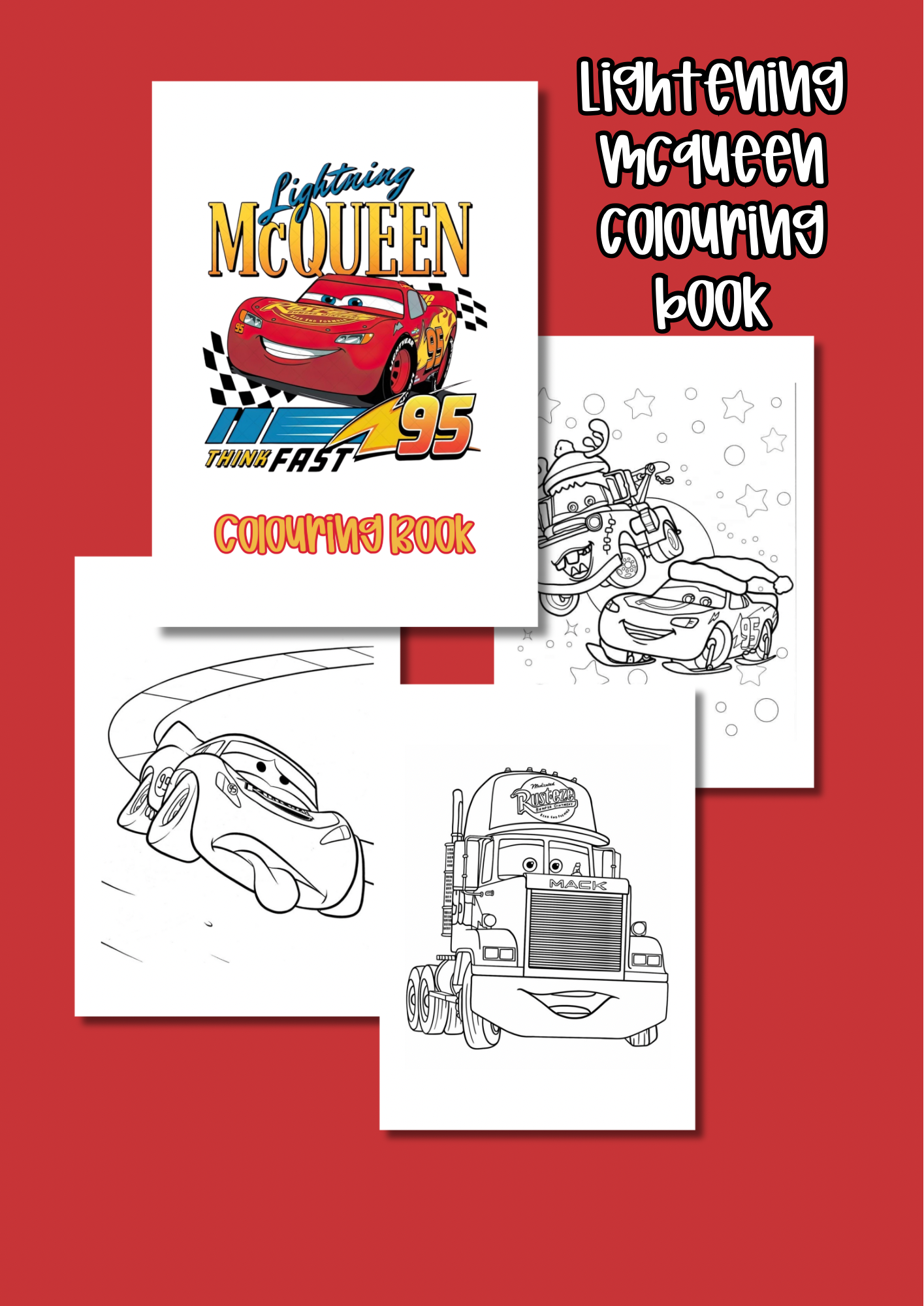 Lightning McQueen colouring book