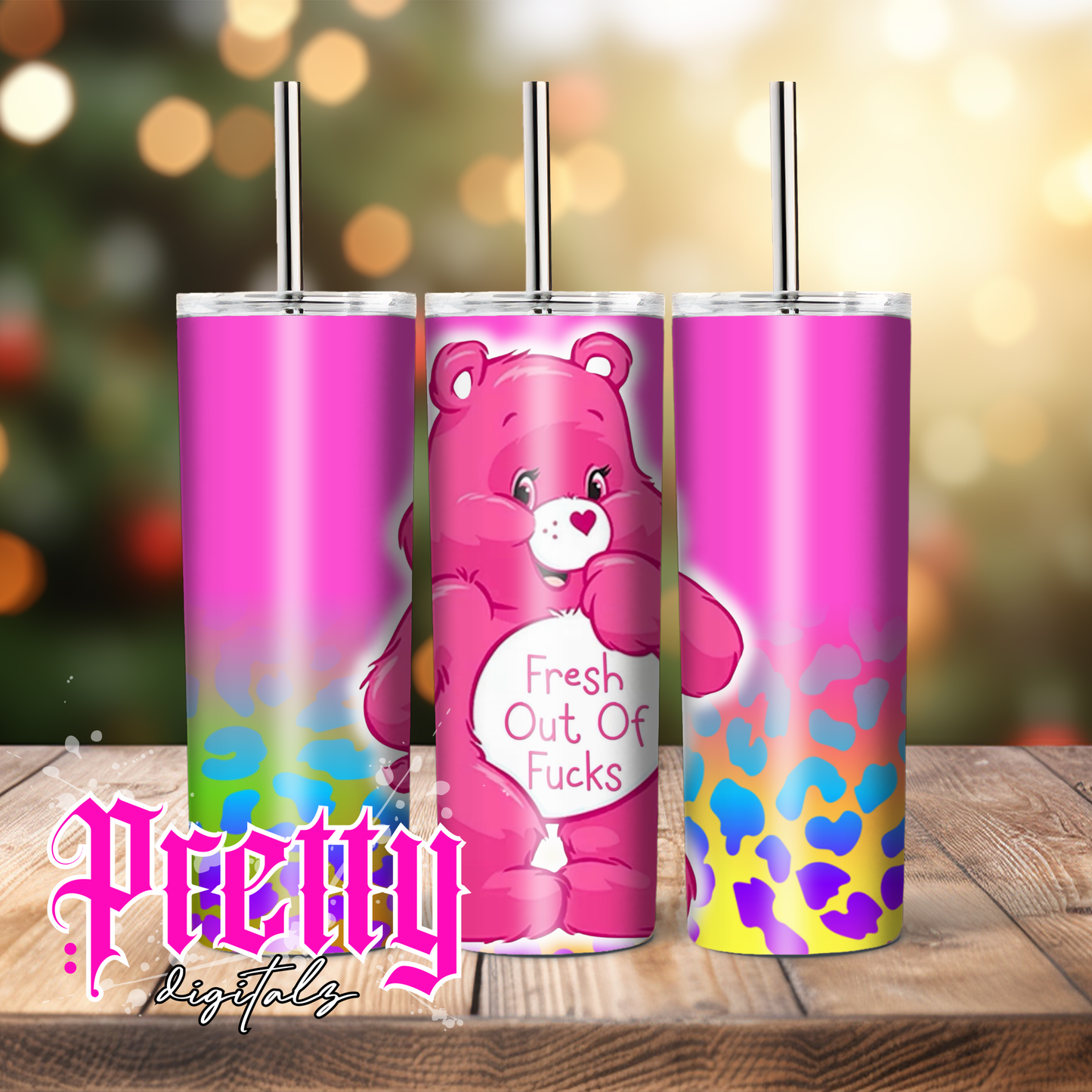 Bundle of five swear bear tumbler designs