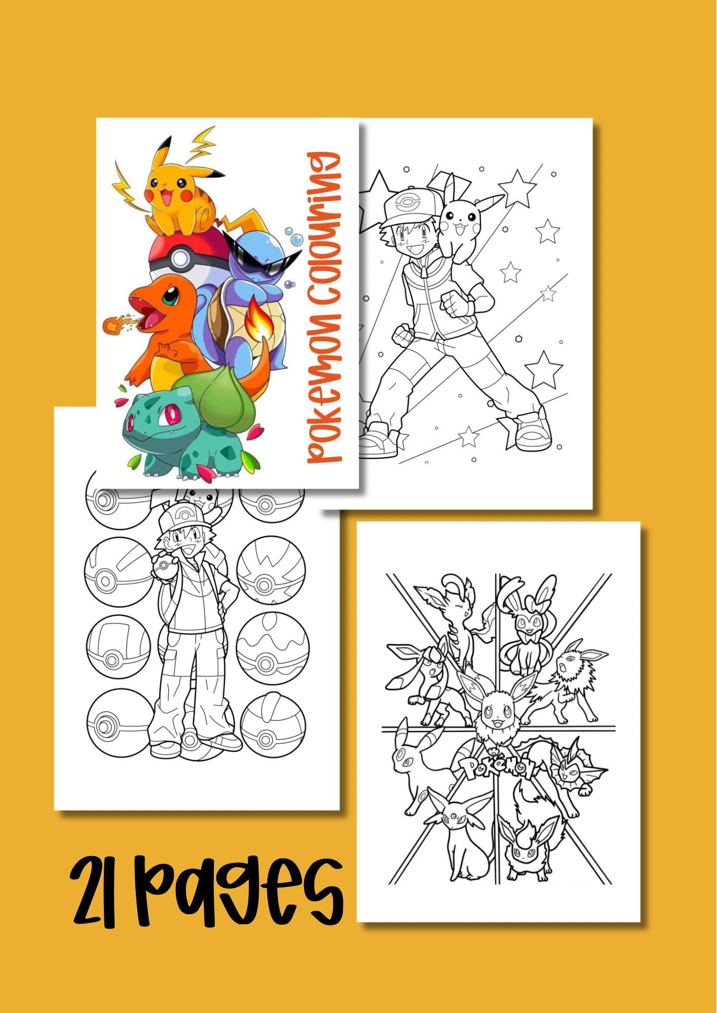 Pokemon colouring book