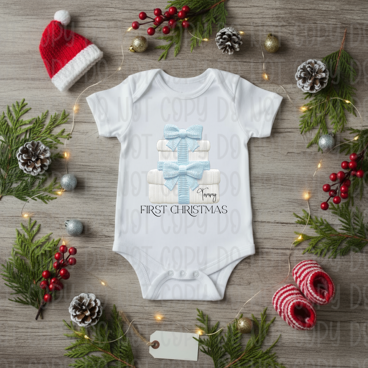 Personalised Baby First Christmas Bodysuit – Custom Name & Gift Design