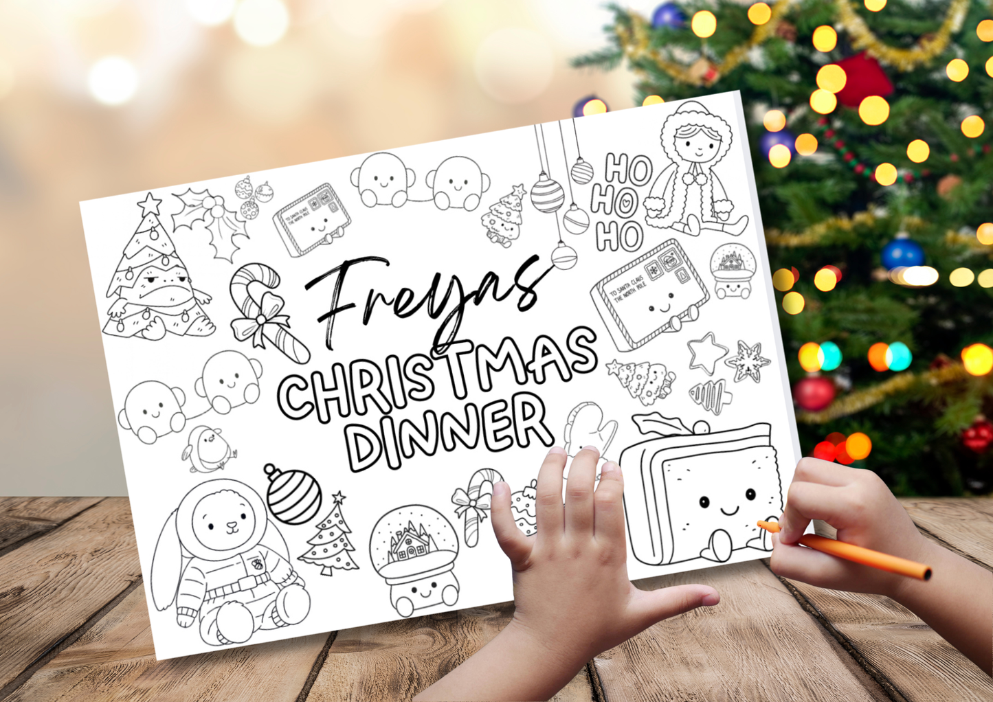 🎄✨ NEW: Colour Your Own Jellycat Christmas Placemat – Digital Download! ✨🎄