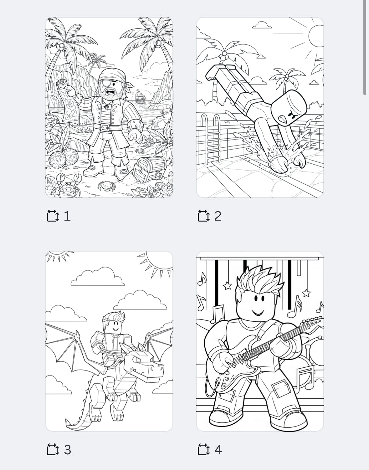27-Page Roblox Colouring Pages | Digital Download PNG Set | Fun Gamer Kids Colouring Book | Printable Roblox Activity Pack