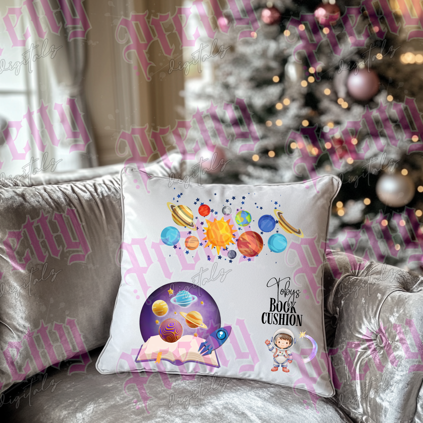 Bundle of six cushion digital designs space to add names