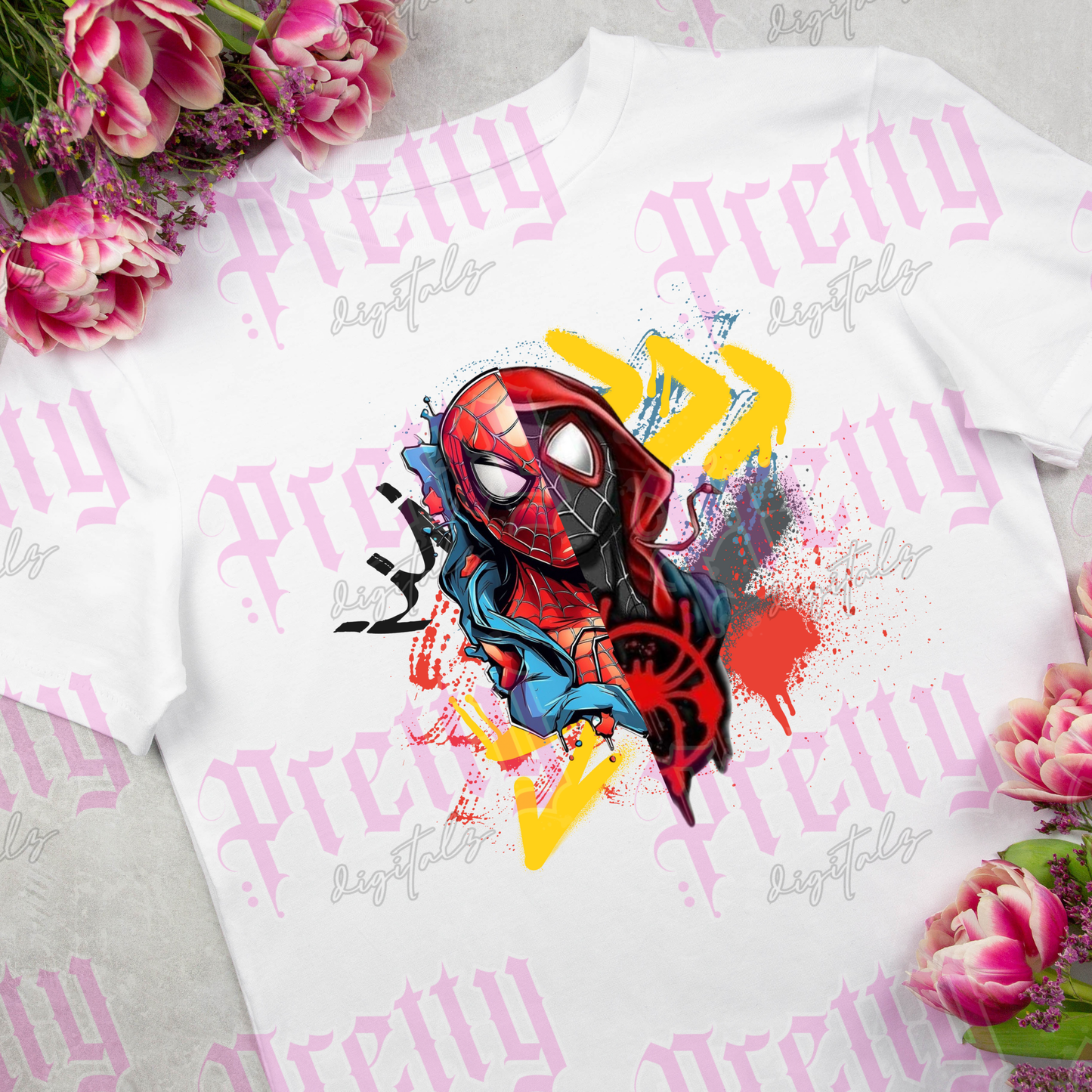 Half and half character heads png digital download