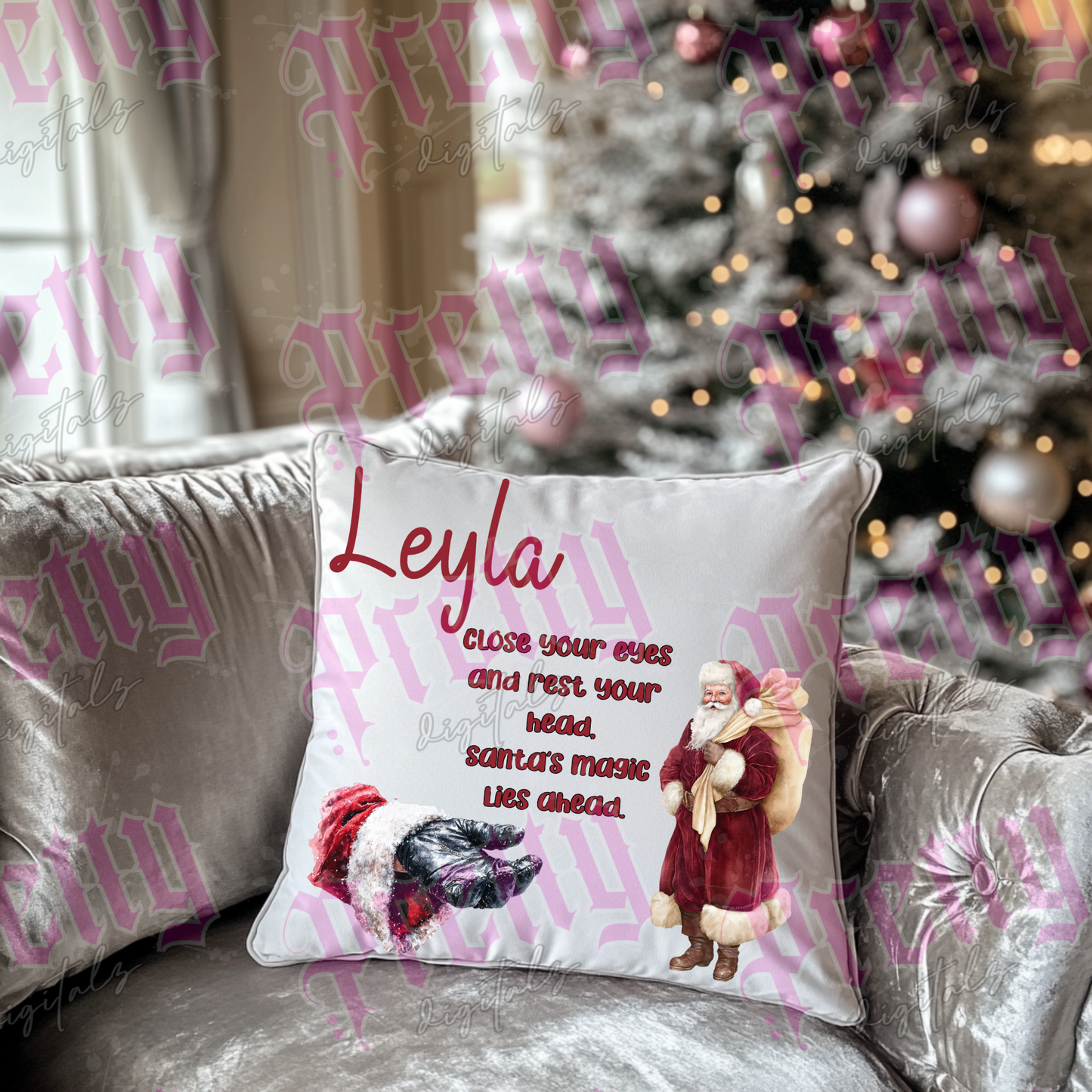 Bundle of six cushion digital designs space to add names