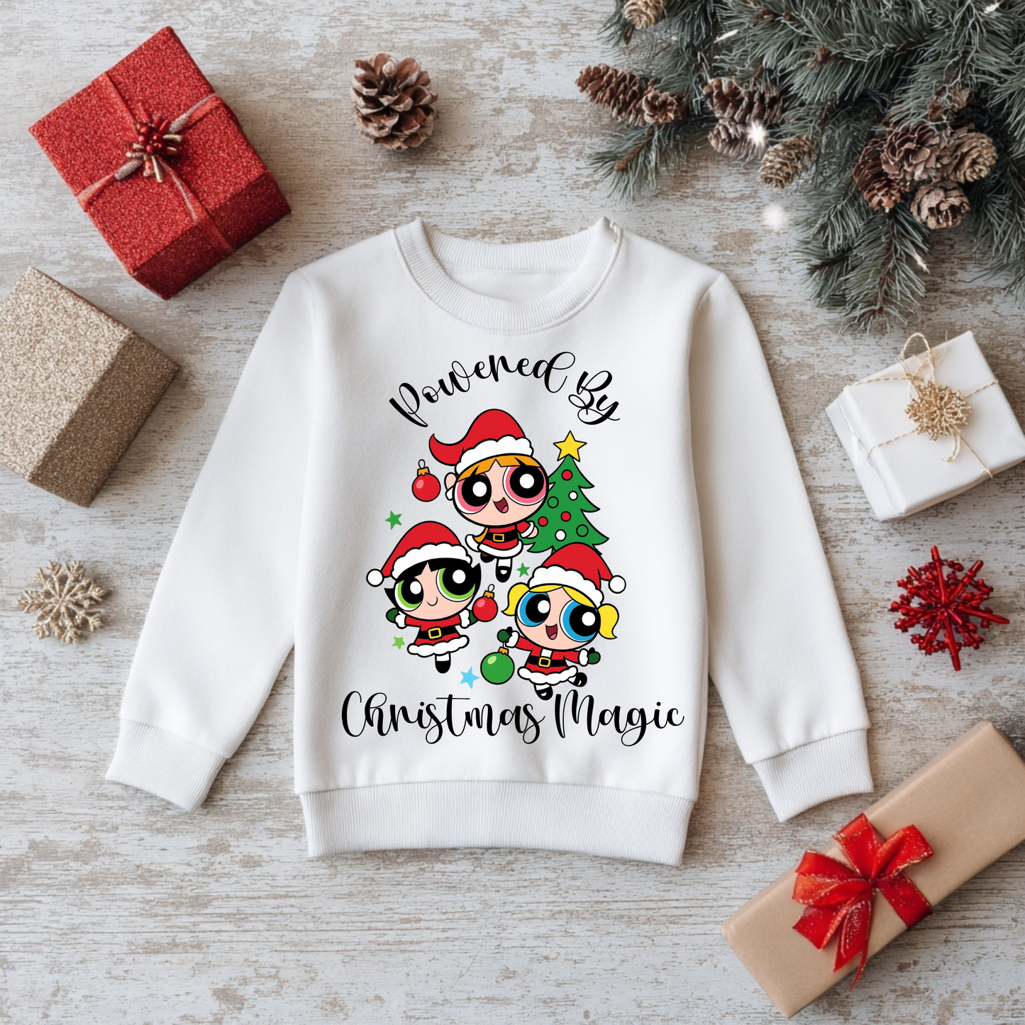 Powerpuff Christmas Girl Clipart Bundle | 10 PNG Designs | Cute Festive Powerpuff Girls for Clothing, Mugs & Tumblers | Commercial Use PNGs | Mock ups included