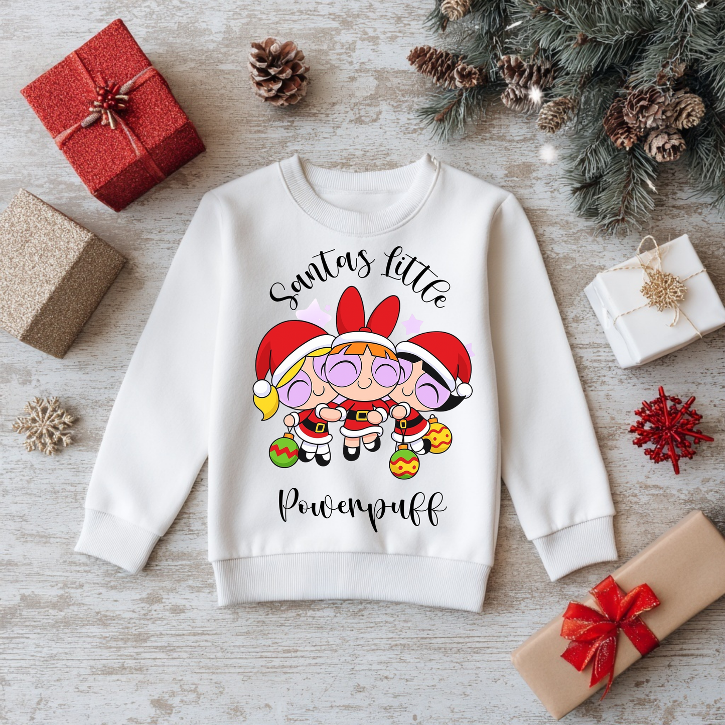 Powerpuff Christmas Girl Clipart Bundle | 10 PNG Designs | Cute Festive Powerpuff Girls for Clothing, Mugs & Tumblers | Commercial Use PNGs | Mock ups included