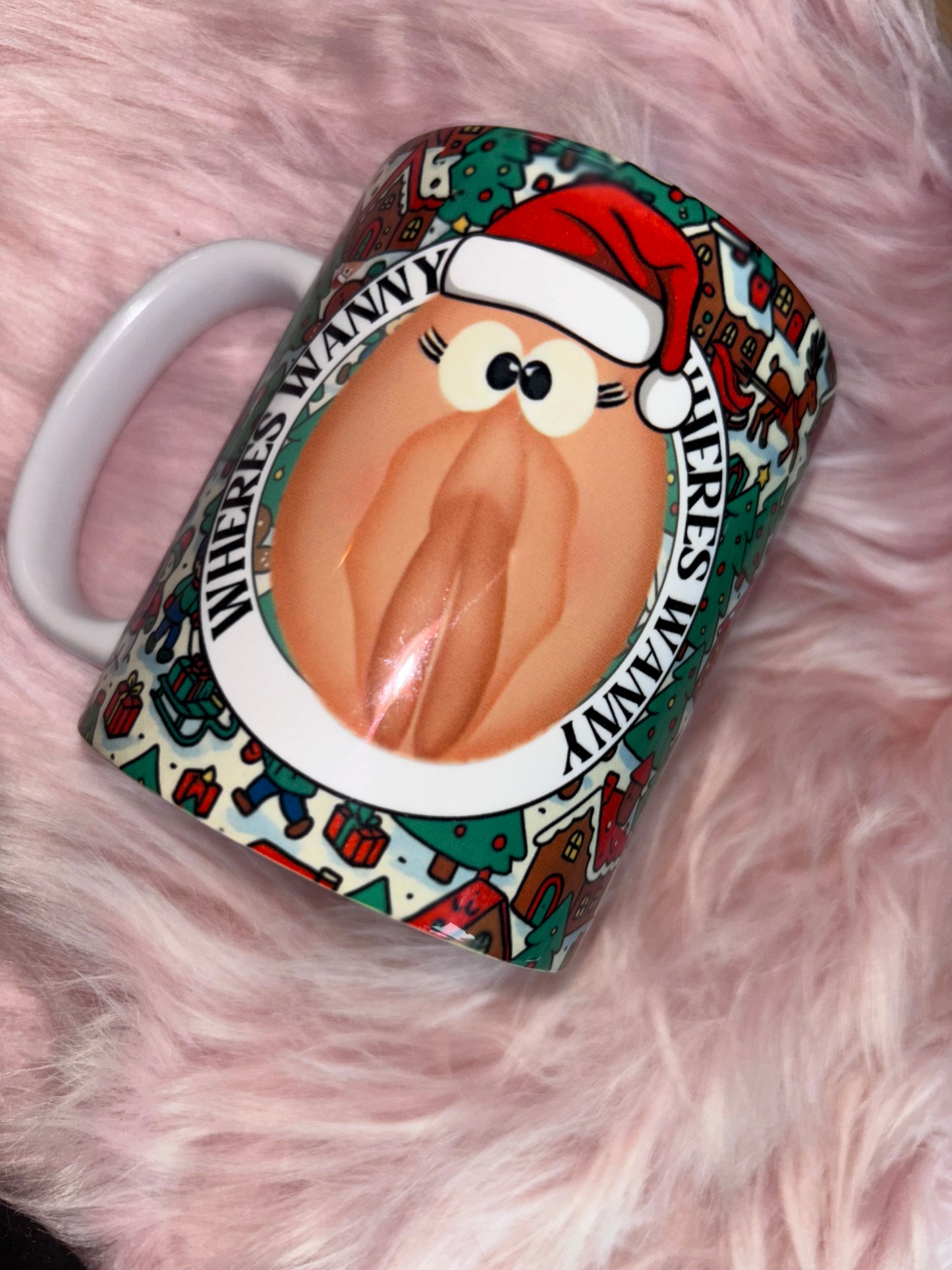 Where’s Wanny?” Funny Christmas Mug – Naughty Festive Gift for Adults