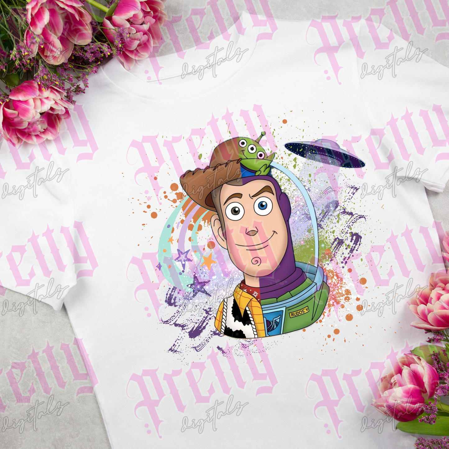 Half and half character heads png digital download