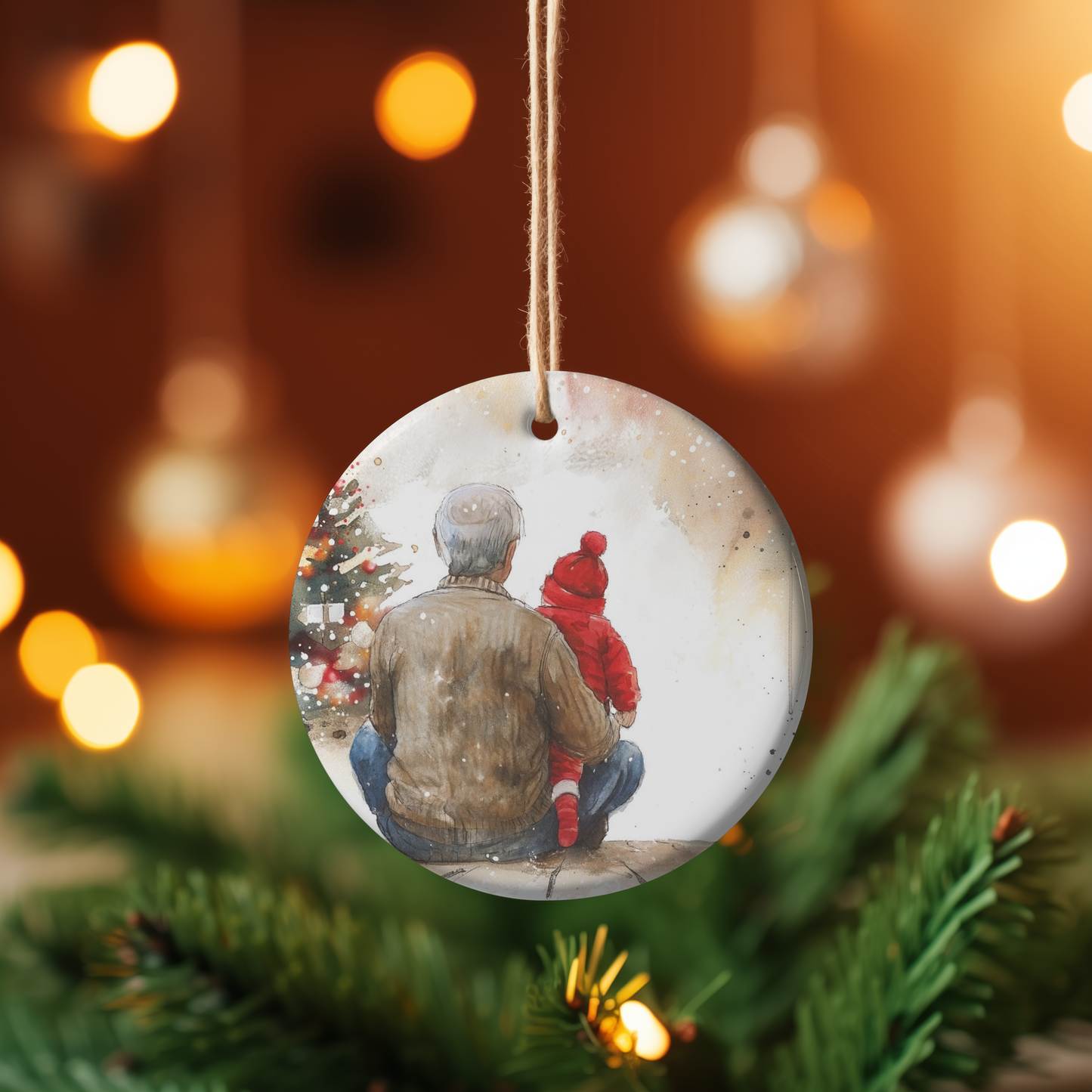 First Xmas watercolour designs png