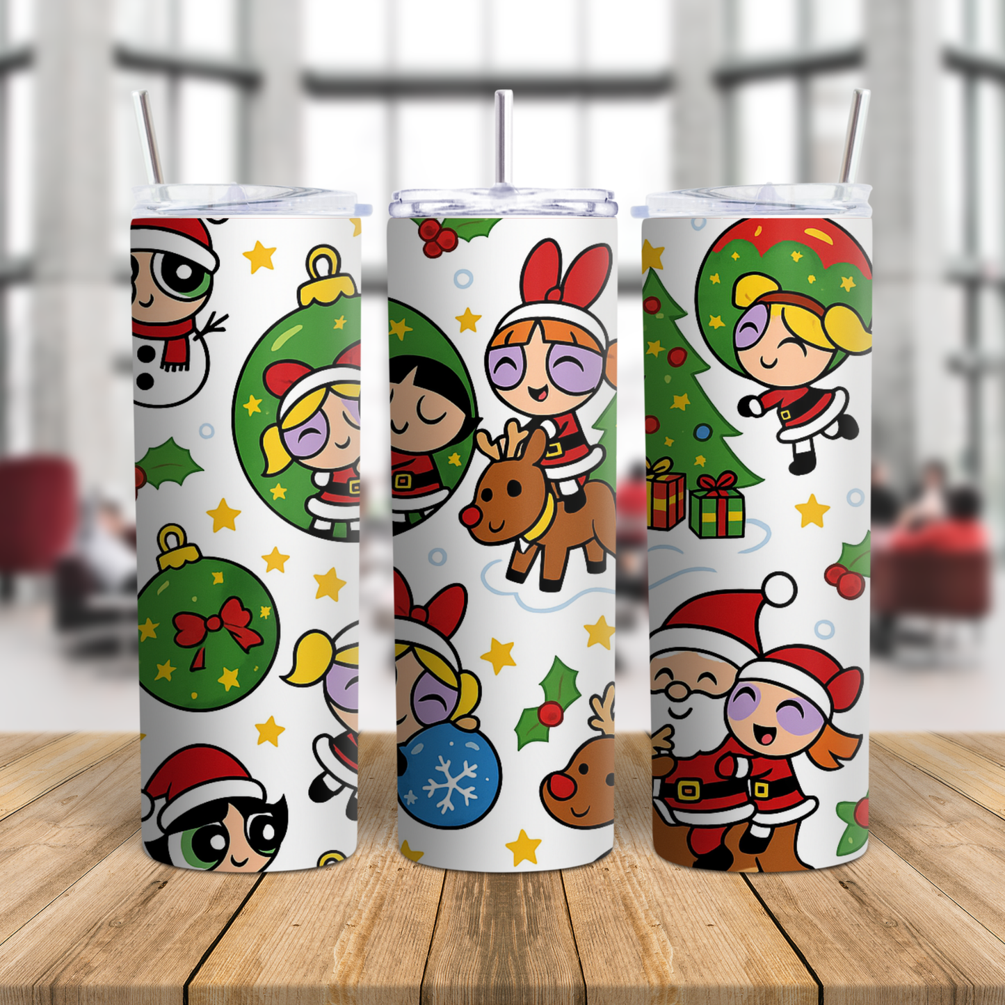 Powerpuff Christmas Girl Clipart Bundle | 10 PNG Designs | Cute Festive Powerpuff Girls for Clothing, Mugs & Tumblers | Commercial Use PNGs | Mock ups included