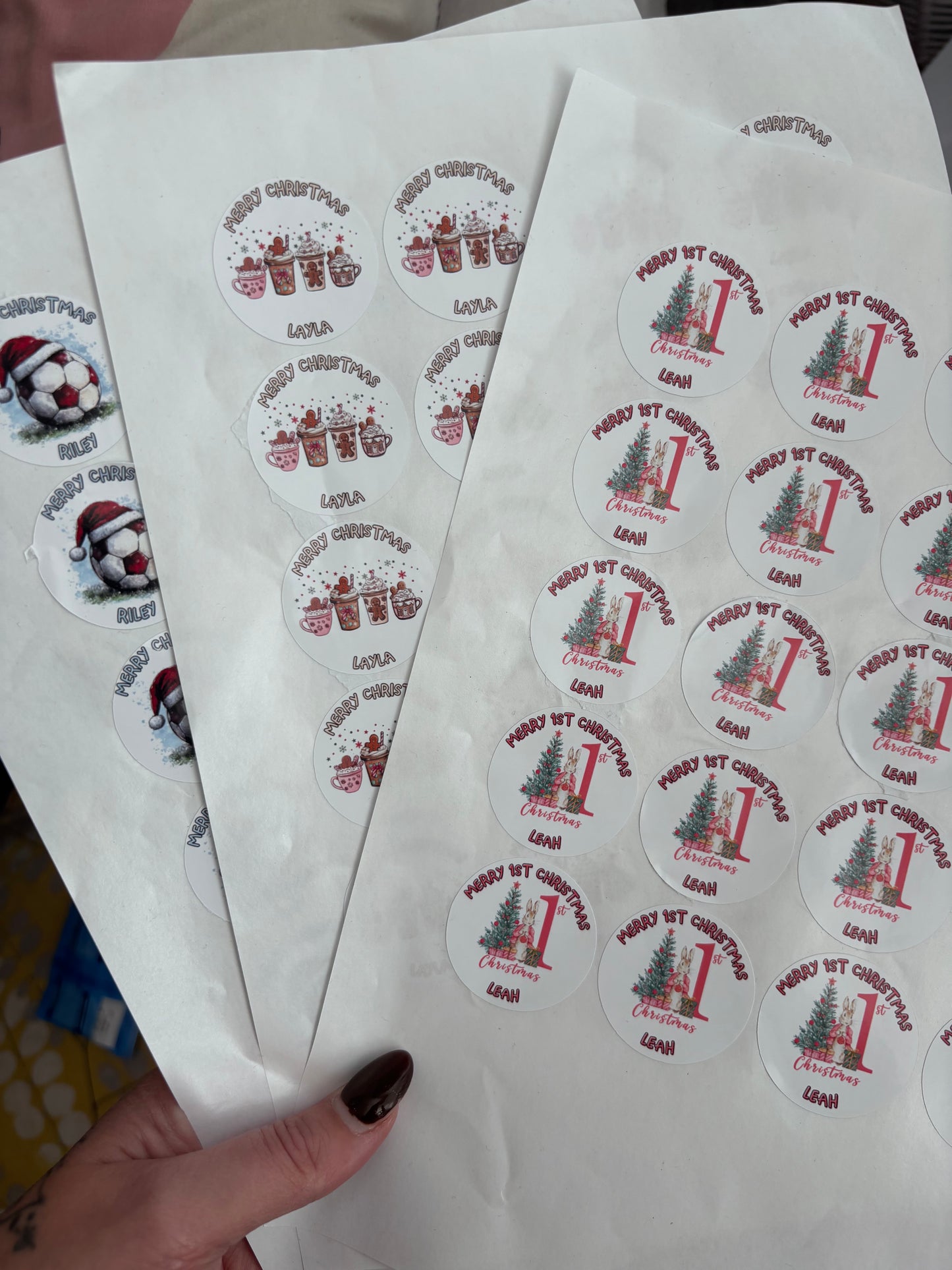 Christmas labels 20 per sheet