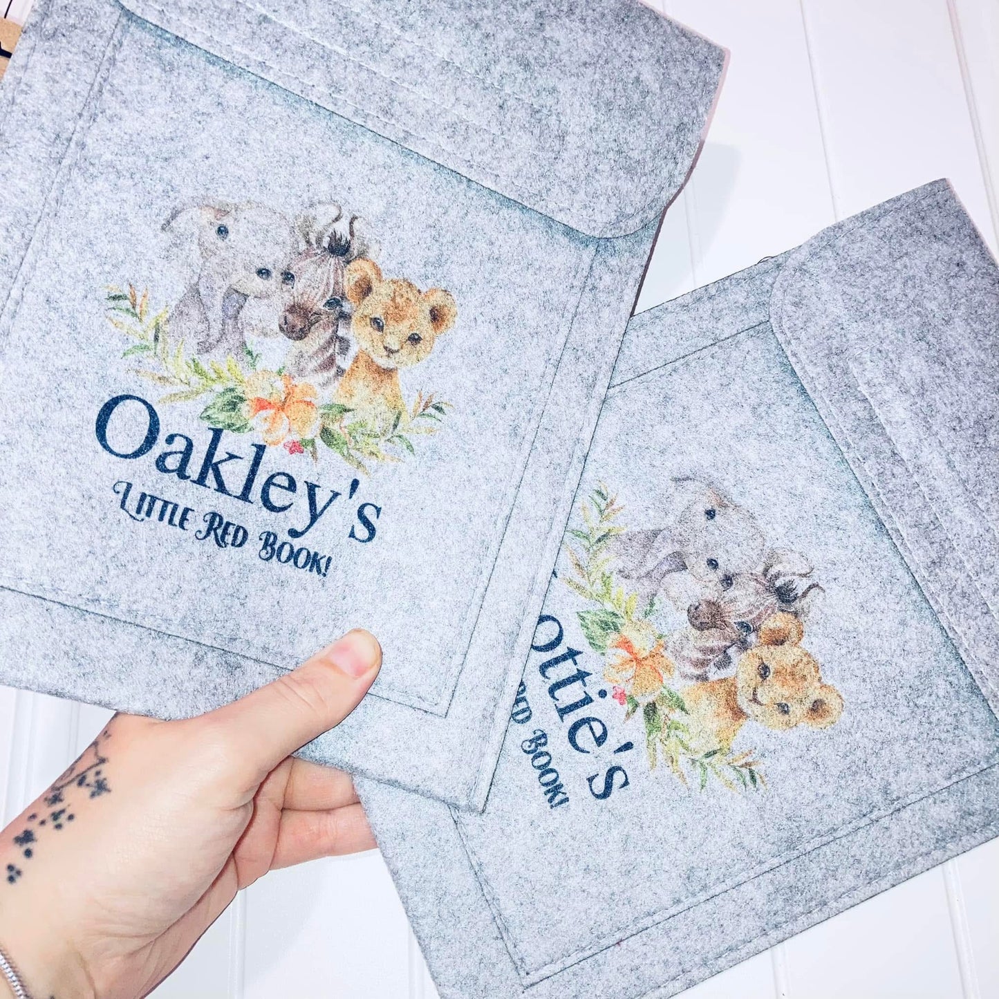 Personalised Little Red Book Holders – Custom Baby Record Covers