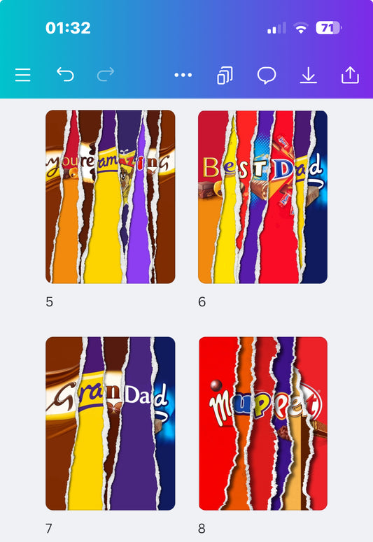 12 Galaxy Chocolate Bar Wrapper Designs | Share Size Chocolate Wrappers | Digital Download Printable