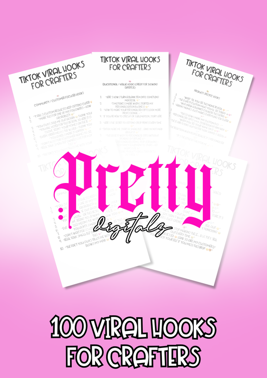 100 Viral TikTok Hooks for Crafters: Boost Views, Engagement & Sales! 🎨📱Digital Download