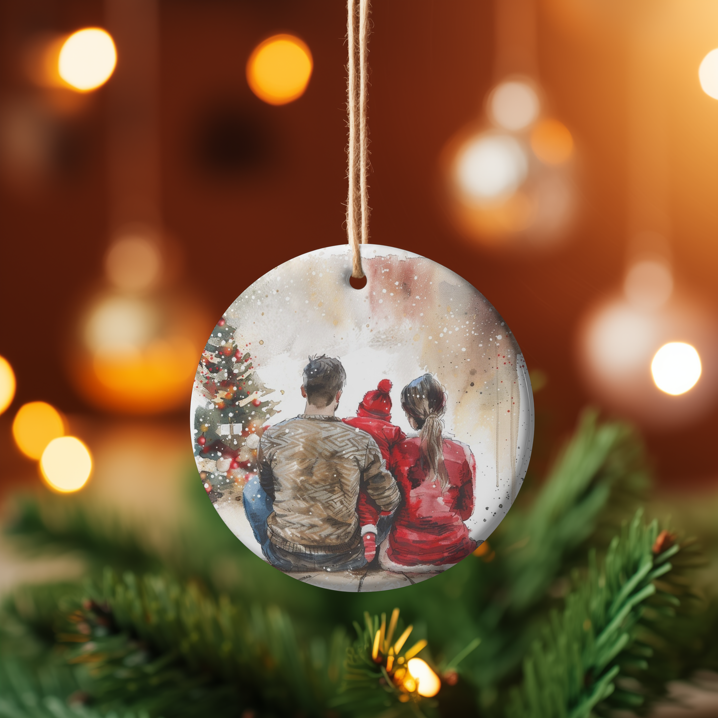 First Xmas watercolour designs png