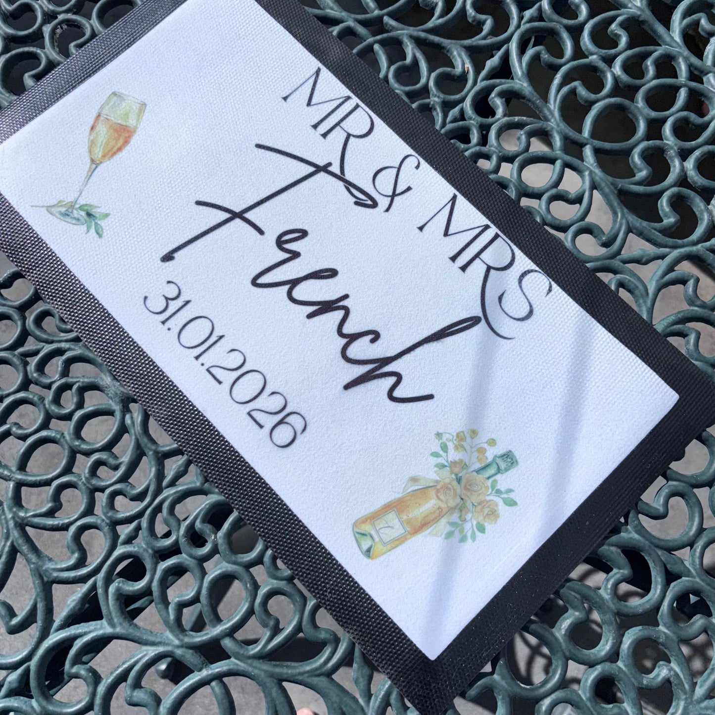 Personalised Wedding Bar Mats – Custom Printed Bar Decor