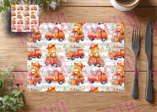 Bundle of six digital designs placemat and coaster set png