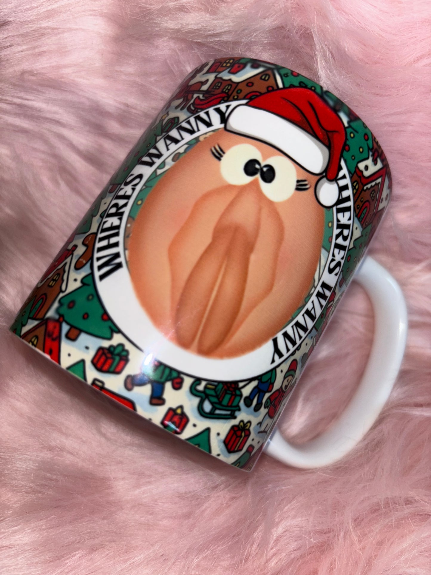 Where’s Wanny?” Funny Christmas Mug – Naughty Festive Gift for Adults