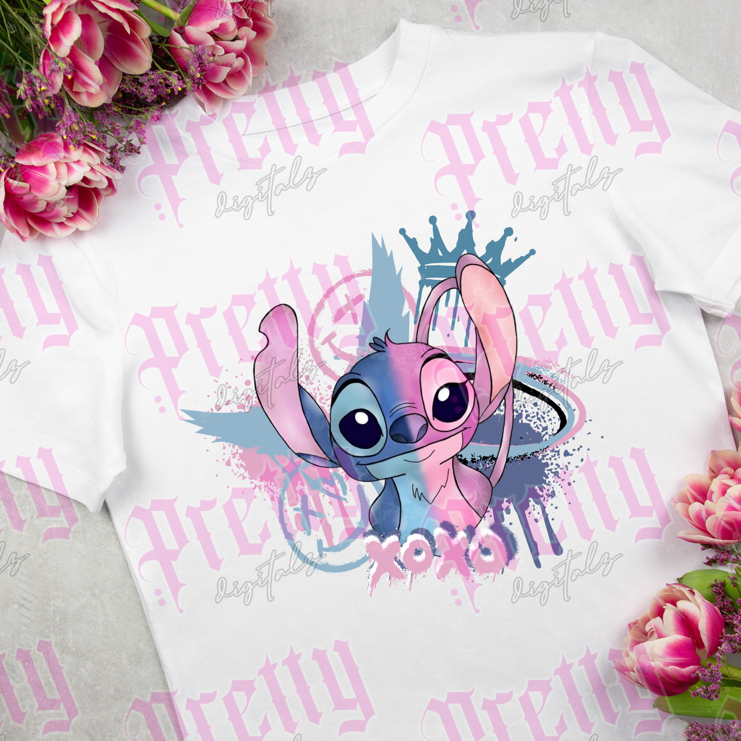 Half and half character heads png digital download