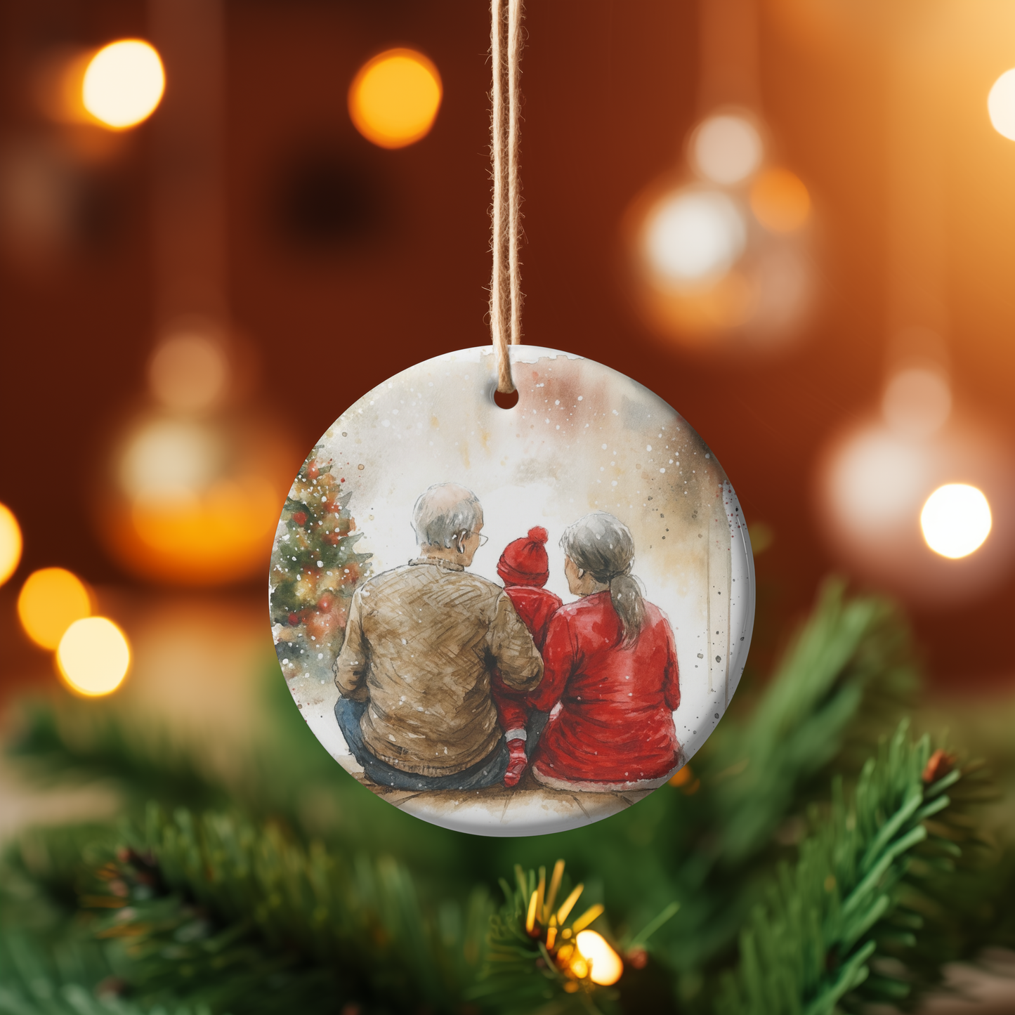 First Xmas watercolour designs png