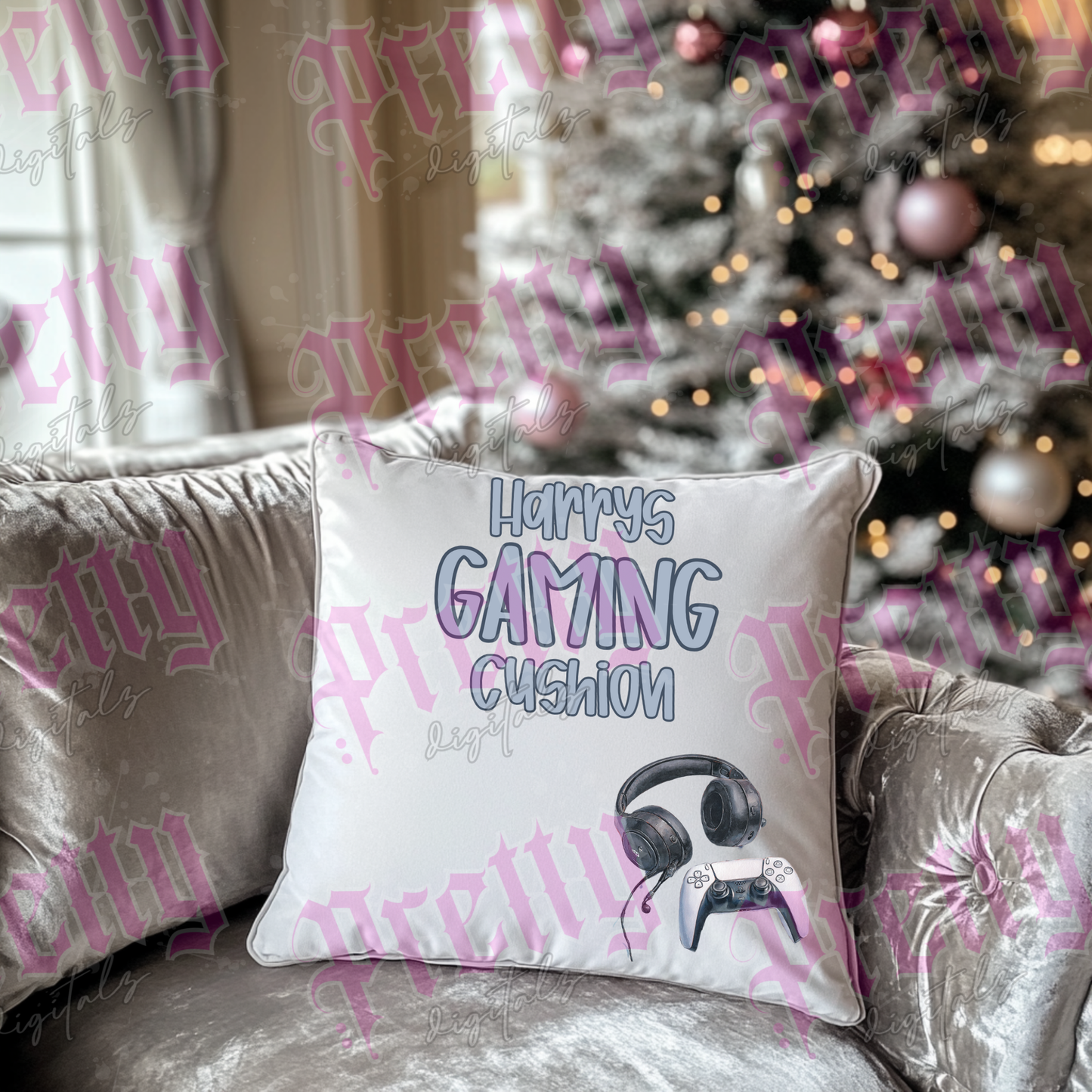 Bundle of six cushion digital designs space to add names