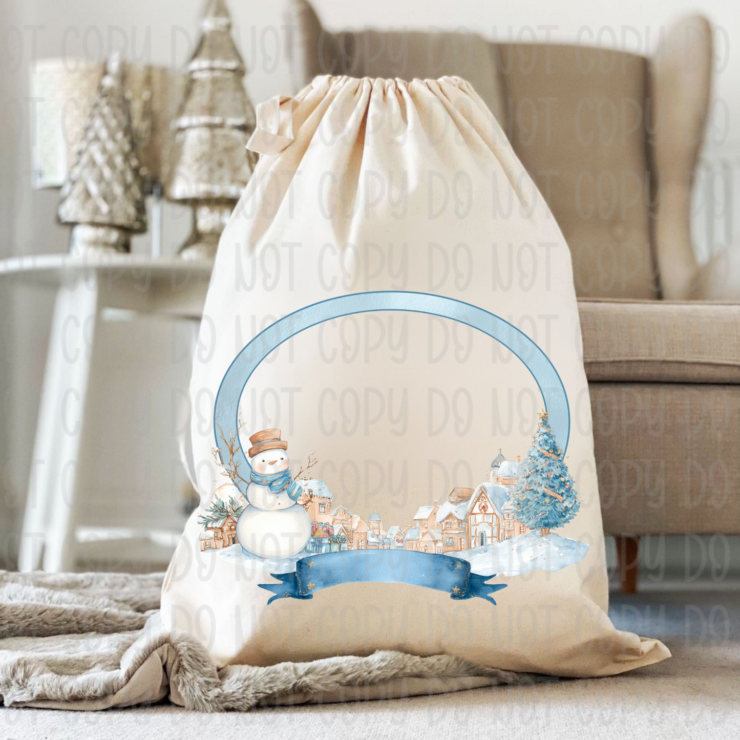 Pastel Christmas Sack & Wreath Designs | 16 Digital Downloads in Pink & Blue