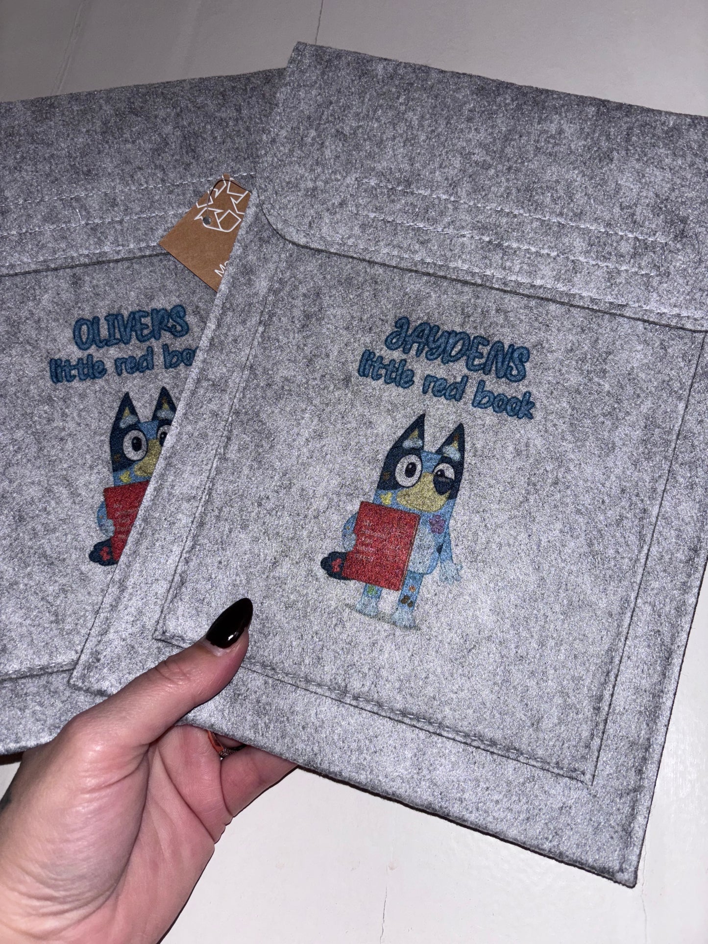 Personalised Little Red Book Holders – Custom Baby Record Covers