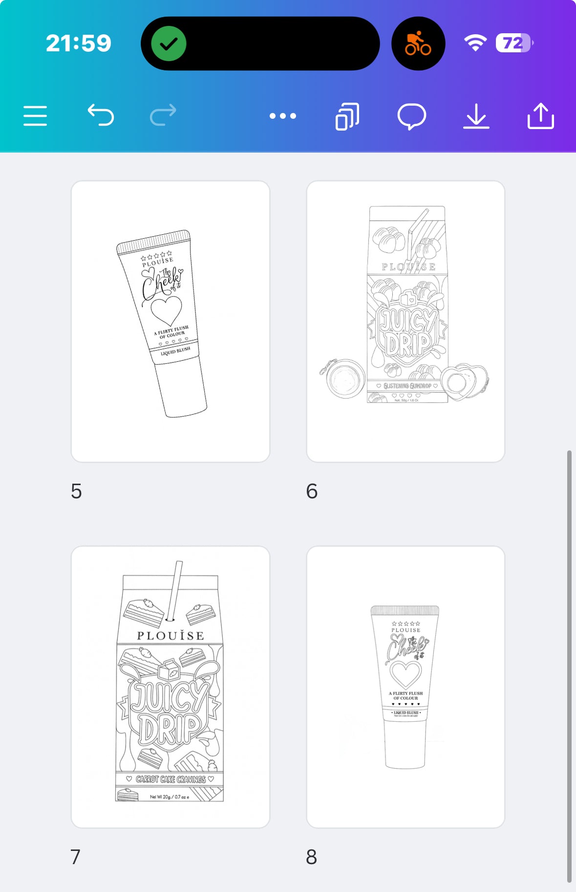 P Louise files for colouring books with front cover