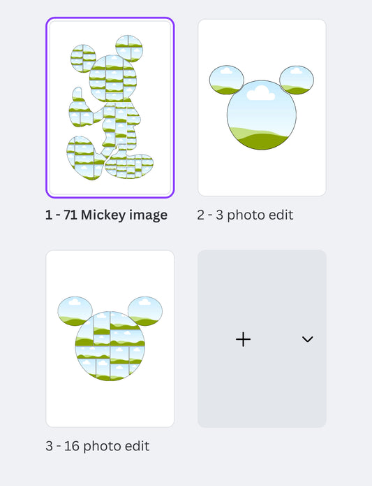 Mouse Canva frames set of three