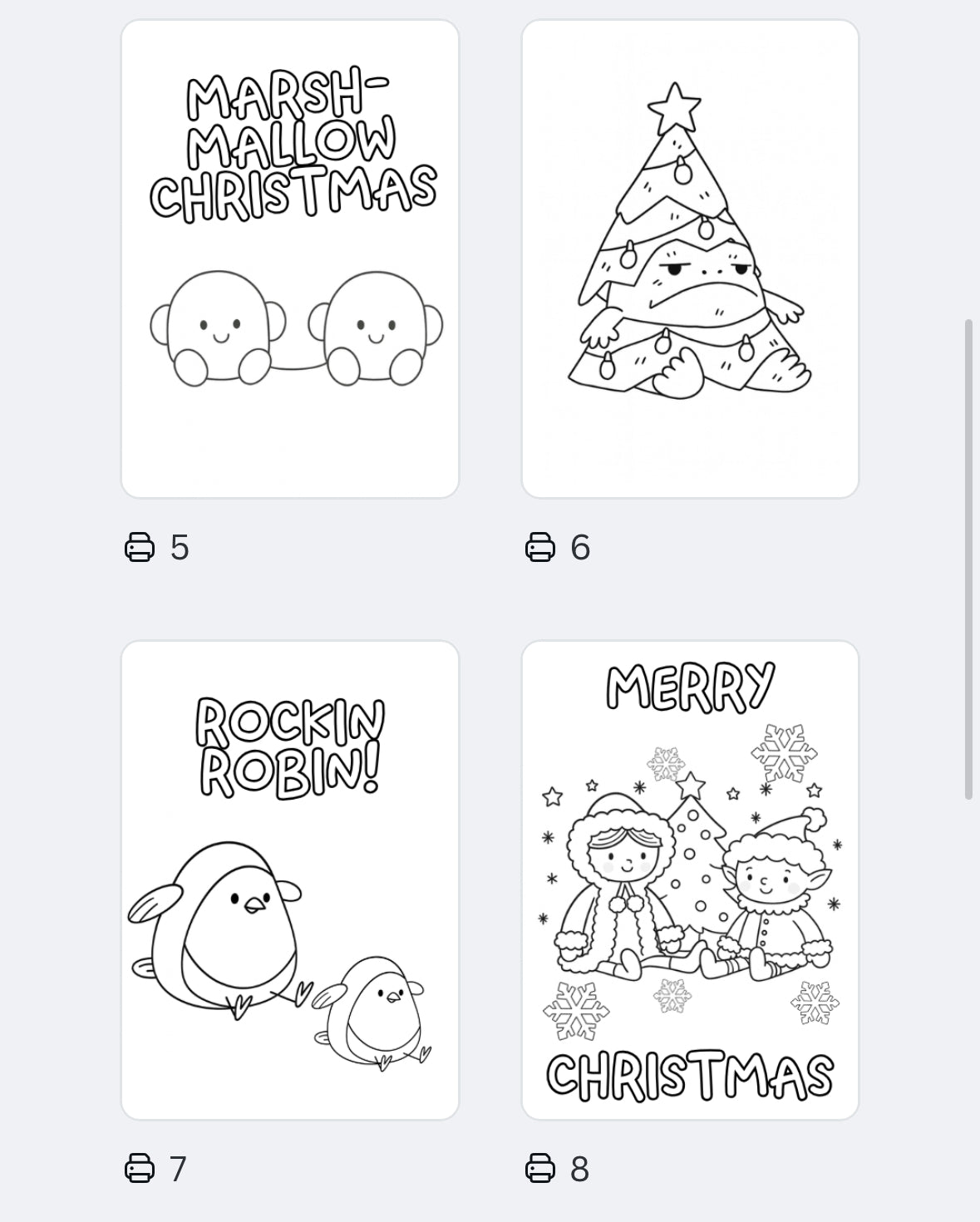 20-Page jellyc-Inspired Christmas Colouring Book | Printable Digital Download for Physical Sale Only