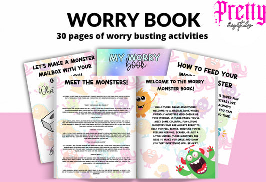 30-Page Worry Busting Journal for Kids | Calm Down Workbook | Emotional Regulation Activity Book | Printable Anxiety Workbook for Children PDF