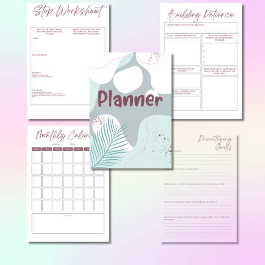 ADHD life’s a mess planner digital download png 47 pages
