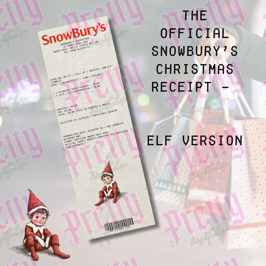 Official Elf Receipt Printable — Snowburys-style North Pole Receipt