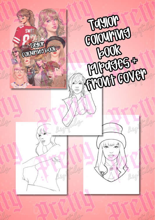 Taylor 19 page digital download colouring book