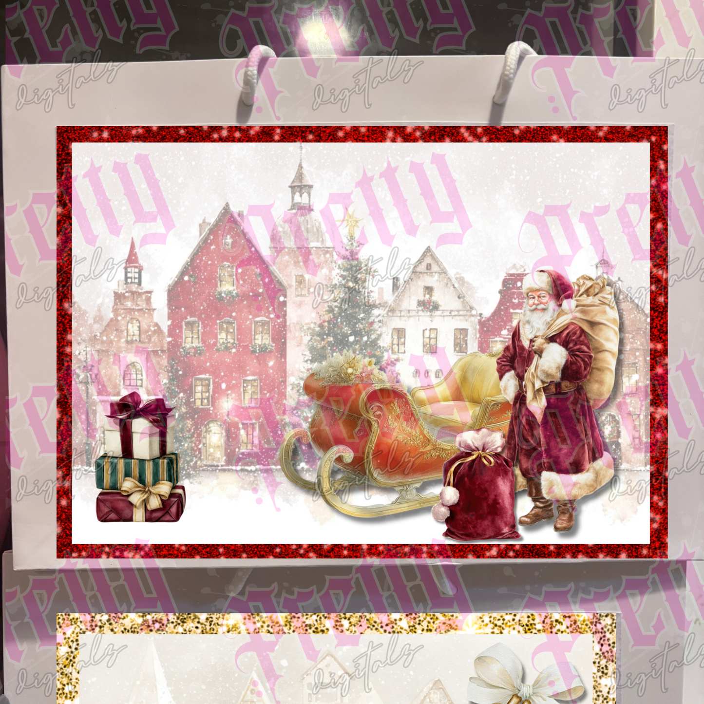 Adult style bag fronts and box toppers a4 png