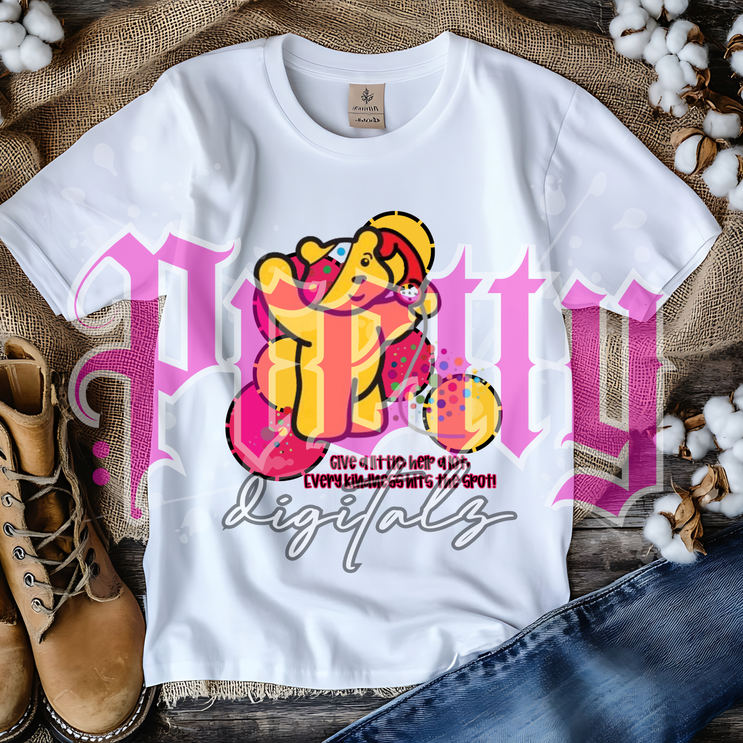 Children spotty bear bundle 4 PNGs