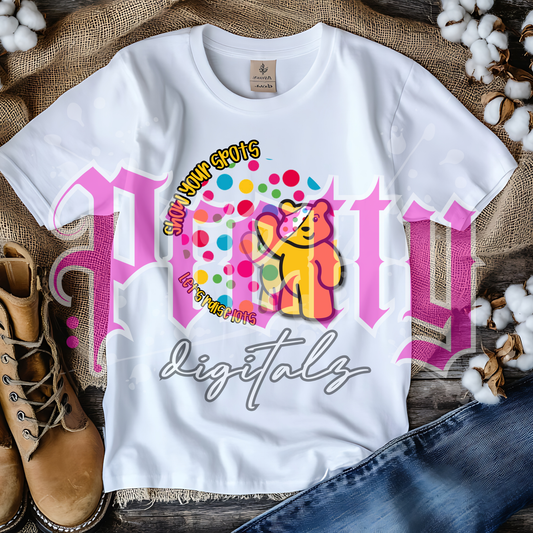 Children spotty bear bundle 4 PNGs